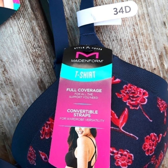 Maidenform Floral T Shirt Bra 34D - Picture 6 of 7